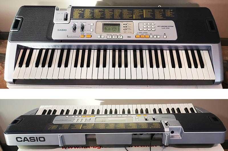Синтезатор клавир CASIO LK-110 пиао със светещи клавиши 5 октави