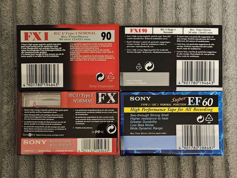 4 Casete  Audio Sony