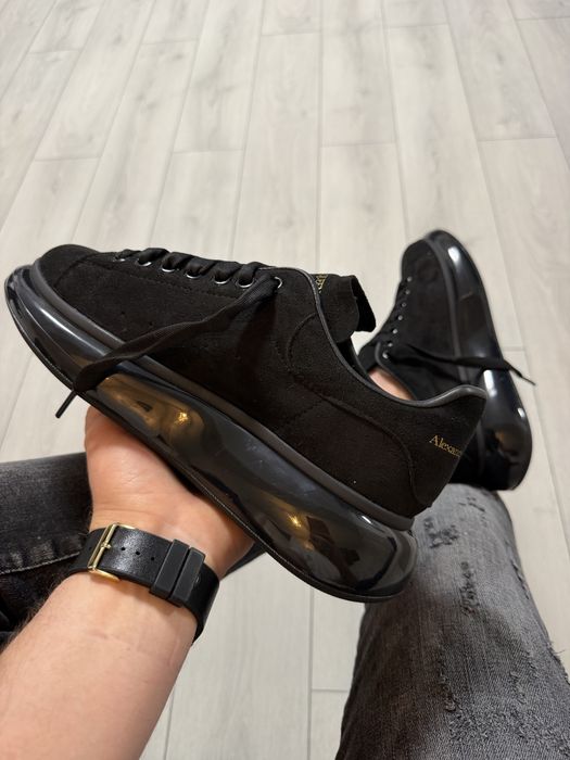 Adidasi Barbati Alex. Mcqueen Full Negru Catifea Silicon!