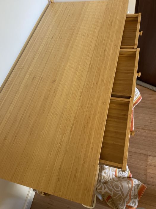 LILLÅSEN Birou, bambus, 102x49 cm ikea