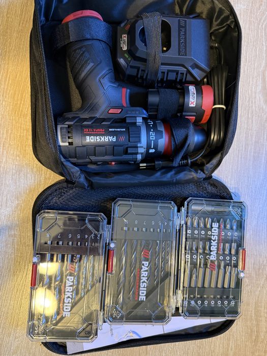 Filetanta Parkside Performance 43 piese + 2 acumulatori + incarcator ...