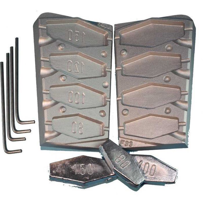 Matrita plumbi culisanti 033 80/100/120/150 GR. CAVITATI:4  GRAMAJ:80/100/120/150 grame.  MATERIAL: duraluminiu