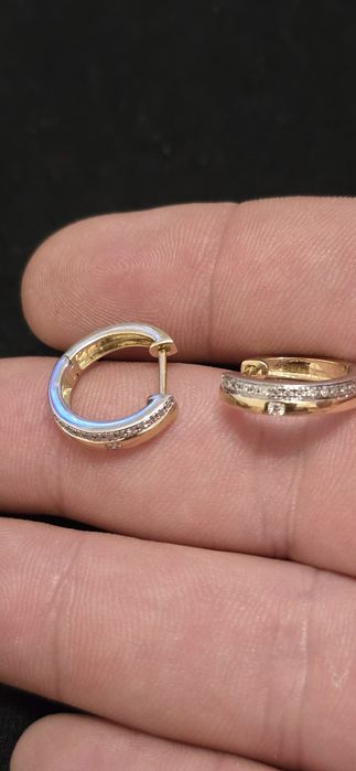 Cercei aur și diamante