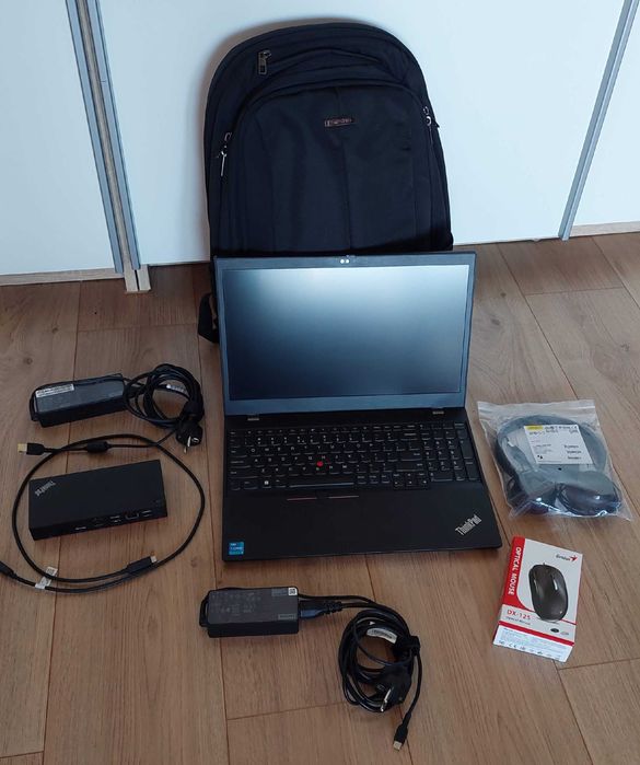 Laptop Lenovo L15 Gen2 - i5 Gen11 - 16Gb Ram - 256Gb NVME + Dock Lenovo + Rucsac Samsonite nou + Casti Jabra noi + Mouse Nou