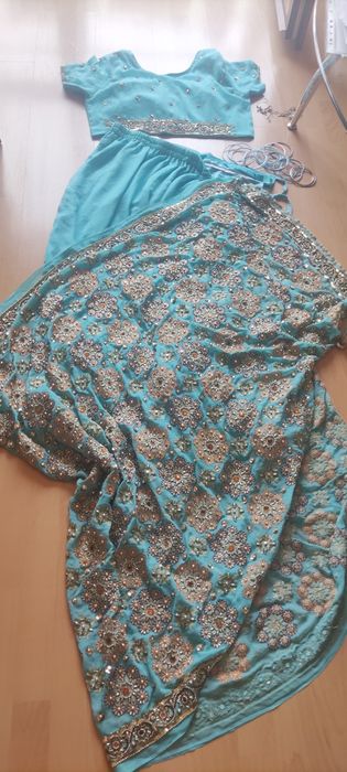 Луксозно индийско сари от шифон