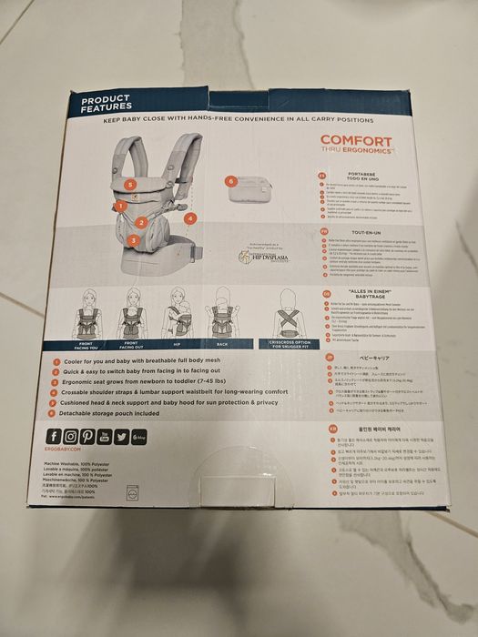 Ергономична раница ErgoBaby Omni 360 Baby Carrier All-In-One