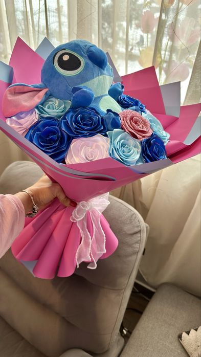 Buchet trandafiri satin Stich