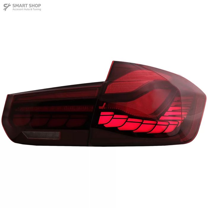 Stopuri OLED compatibil cu BMW Seria 3 F30 (2011-2019) F35 F80 Rosu Clar M4 Design cu Semnal Dinamic Secvential