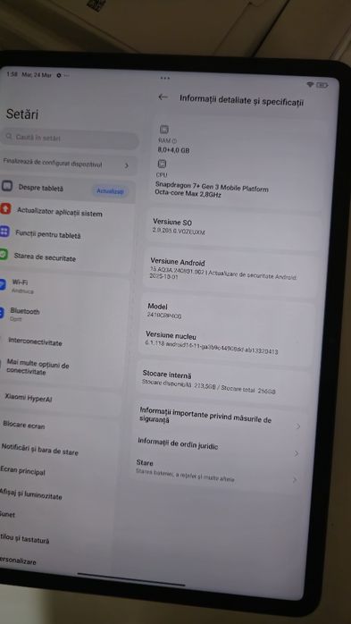 Xiaomi PAD 7 256 GB /8GB + 4 RAM/  SNAPDRAGON 7+/ 2.8GHz Octa Core / 3