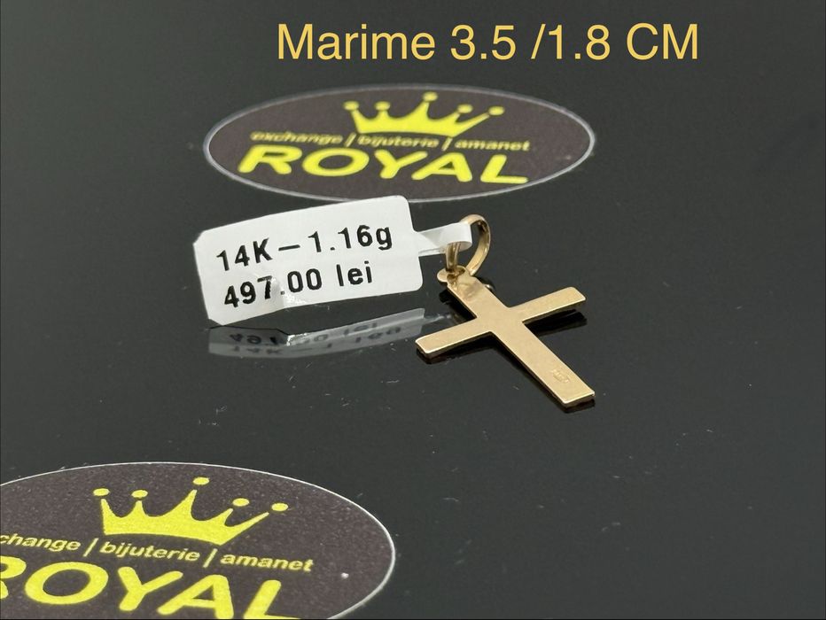 Bijuteria Royal : Pandantiv AUR 14K Cruce / 1.16 GR
