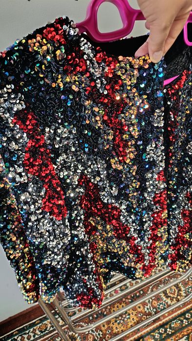 Костюм пиджак блестящий