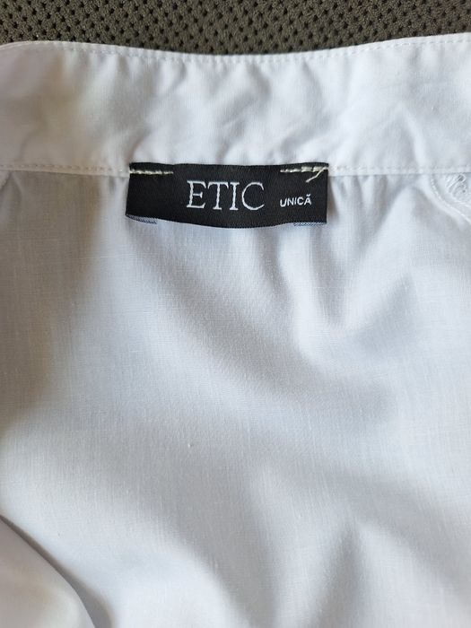 Rochie alba tip camasa tunica Etic