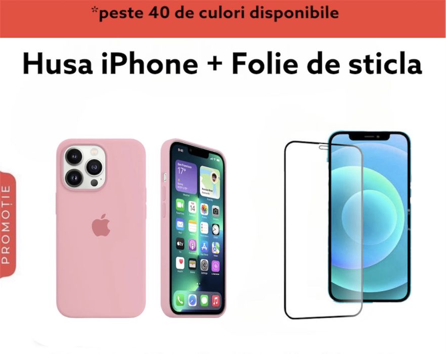 Mega ofeta ! Huse iPhone + folie de sticla cadou !