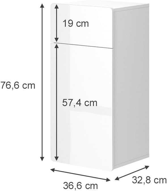 Шкаф Vicco Izan  36,6 x 76,6 см с чекмедже и врата