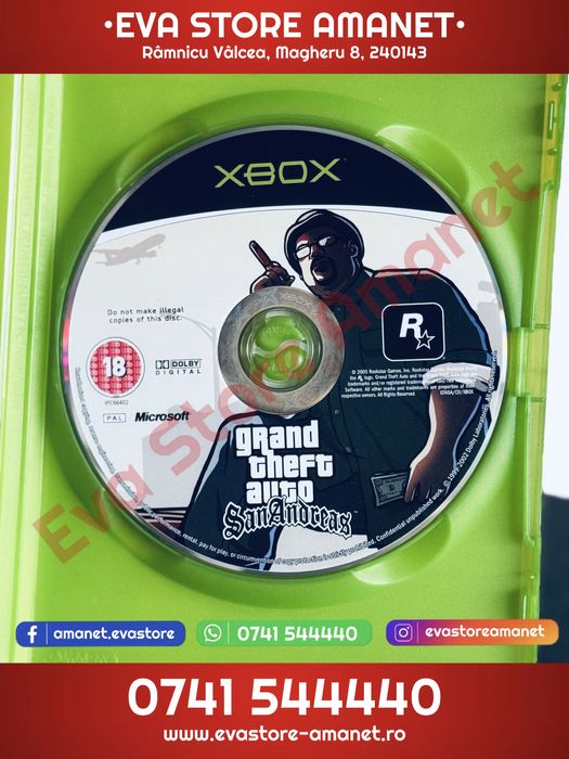Joc Microsoft xBox GTA San Andreas Classics Edition Complete in Box