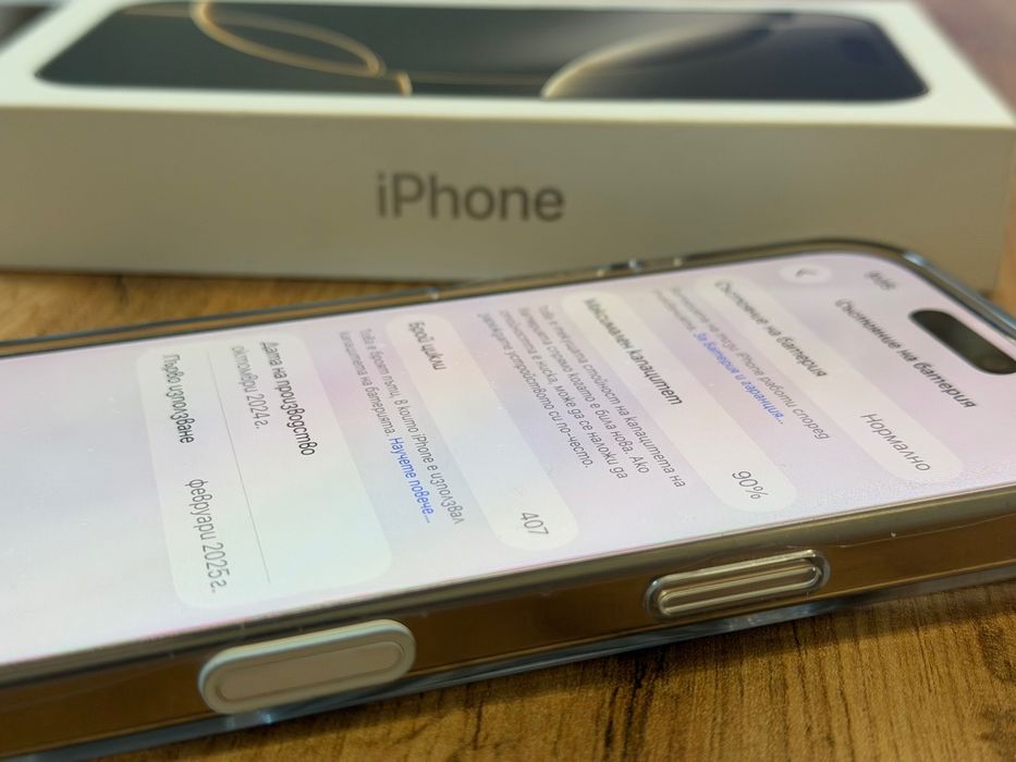 iPhone 16 Pro 128GB – Перфектно състояние, 90% Battery Health