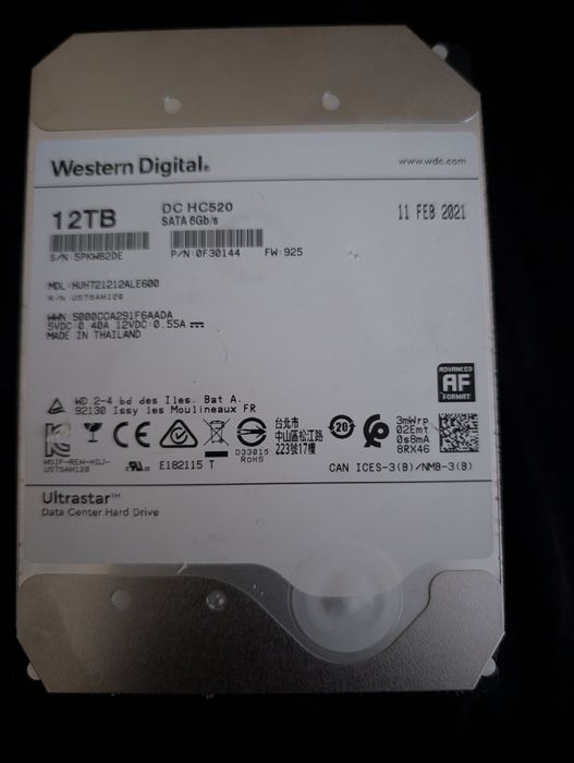 10, 12 ,16, 18 TB HDD SATA & SAS Hard Disk  Drives