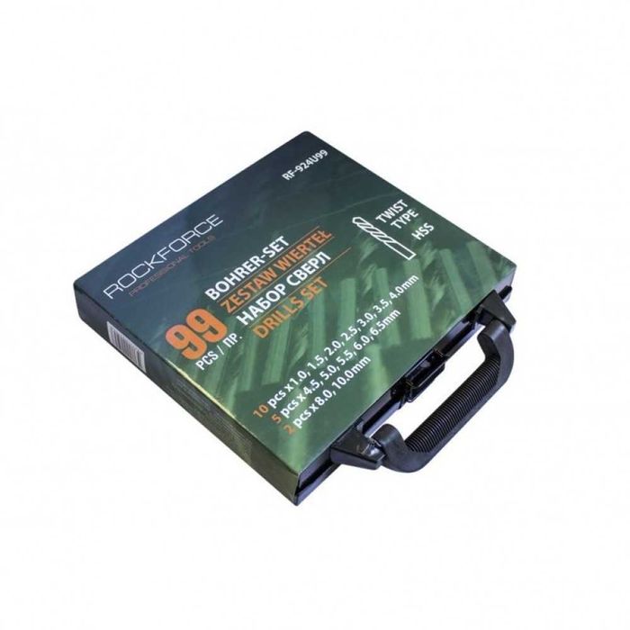 Професионален комплект свредла за метал Rockforce 99 части