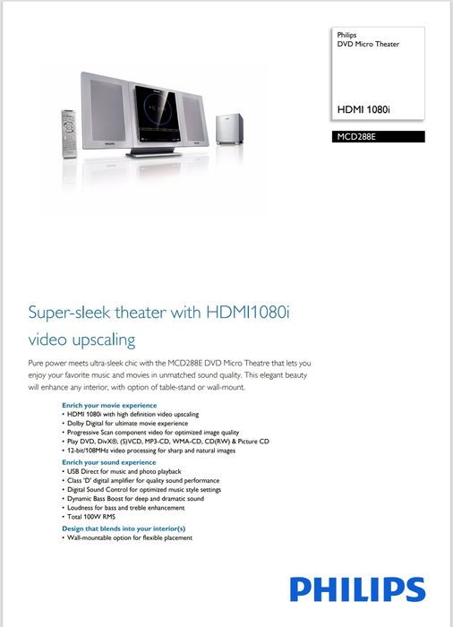 PHILIPS  mcd288E/12