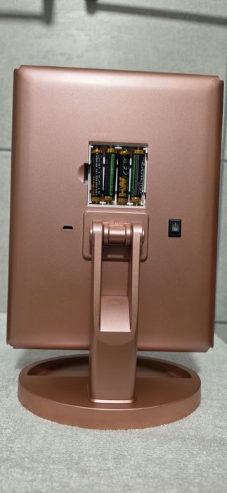Oglindă reglabilă cu leduri și lupă, încărcare USB/baterii