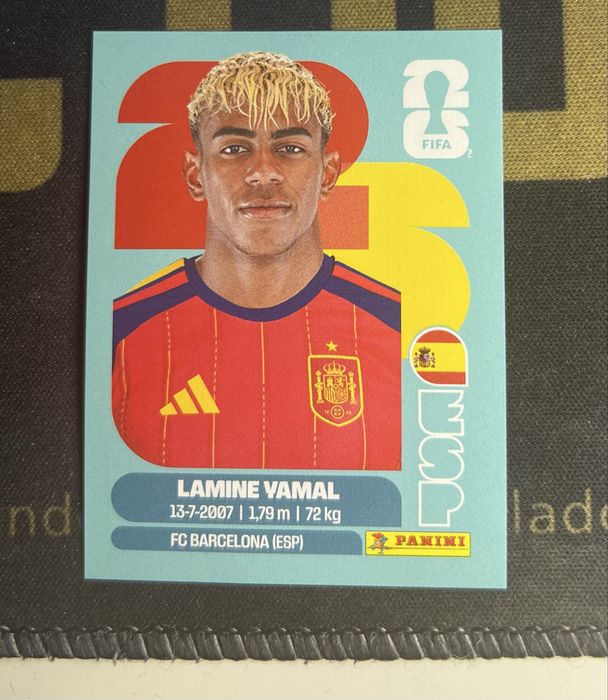 Lamine Yamal rookie World cup 2026 sticker