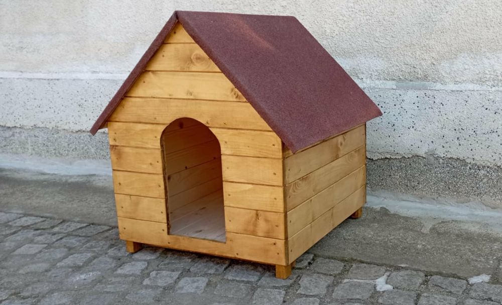 Голяма дървена къща за кучета къща куче кучешка колиба
