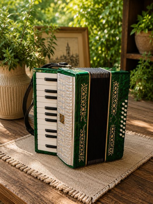 RAR! Acordeon Малыш (Malîș) Made in USSR, anii '70, stare excelentă, cu valiza originala, piesă de colecție