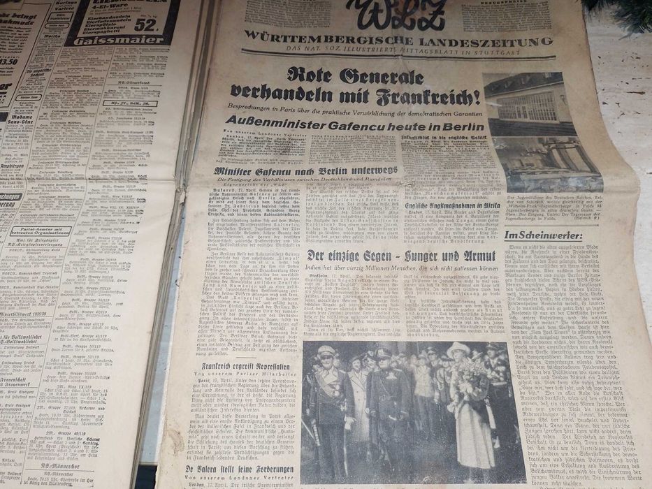 Colectie rara, unicat de ziare WW2 - Germania