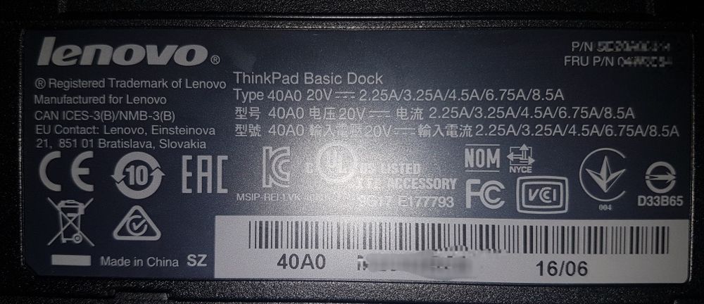 Docking station original Lenovo ThinkPad