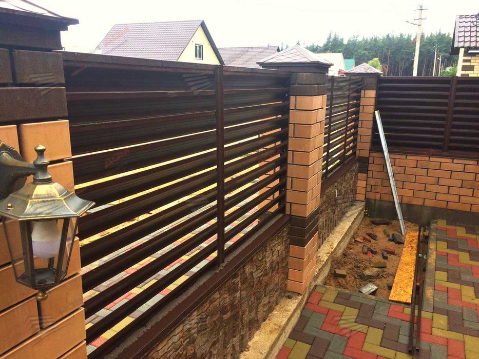 Забор жалюзи горизонтальный