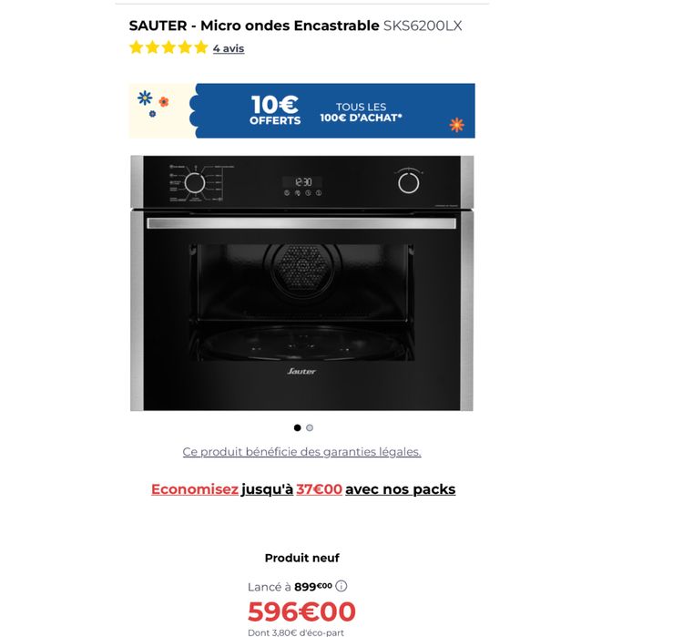 Cuptor cu microunde incorporabil SAUTER SKS6200LX