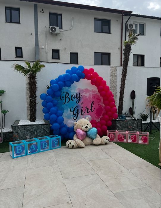 Închiriere Arcadă 220 cm + husa Boy or Girl + Decor Gender Reveal