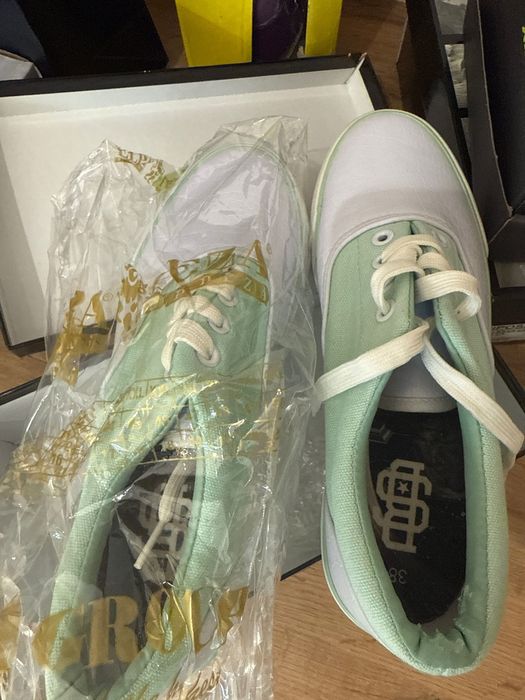 Кеды женские бирюзовые