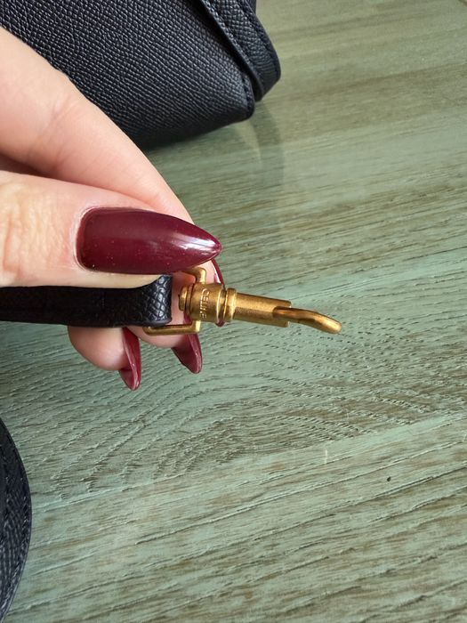 Celine кожена черна чанта