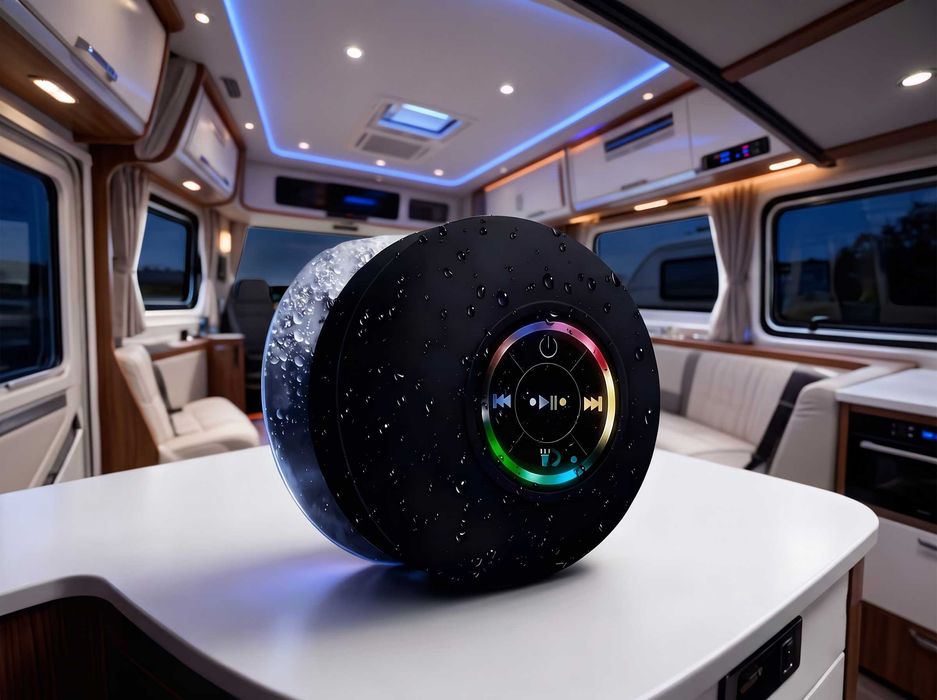 10W Bluetooth колонка за баня с вакуум, RGB светлини, Hifi Bass стерео звук