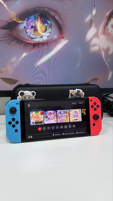 Nintendo Switch OLED с памятью 128GB. Прошитая и есть игры