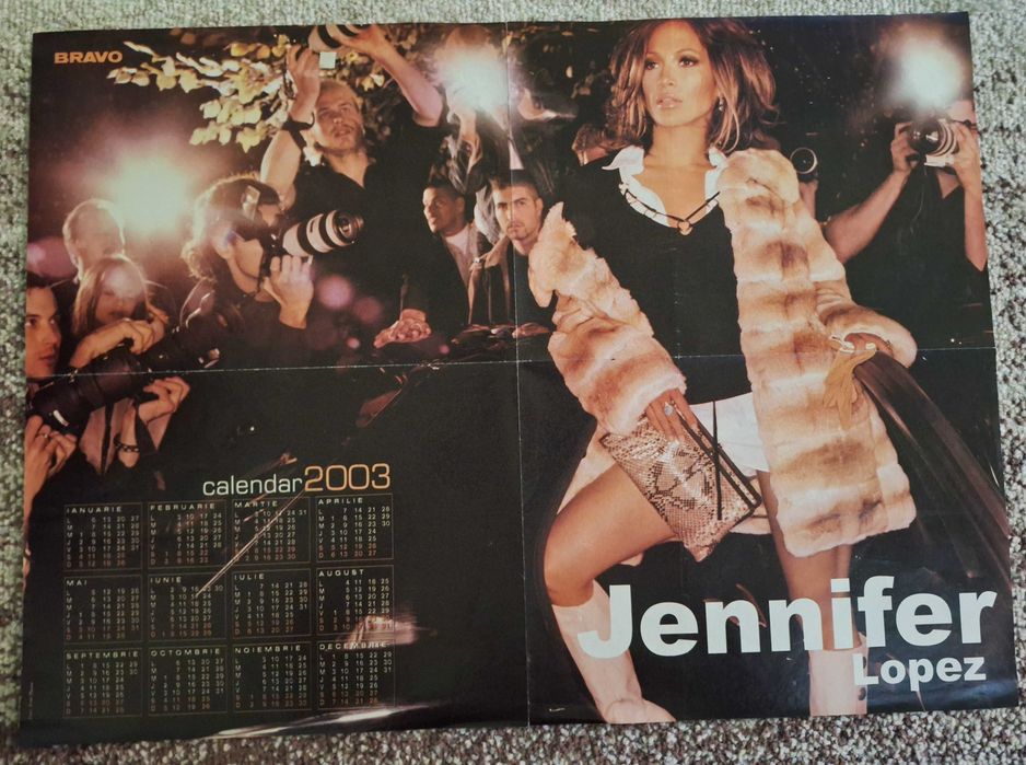 Poster Animal X / Jennifer Lopez cu calendar 2003