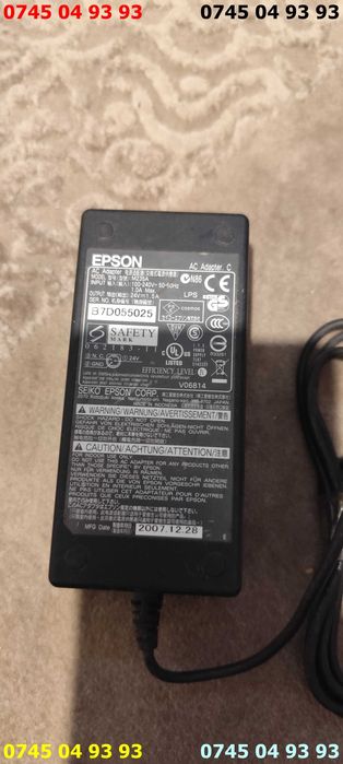 alimentator incarcator epson 24v 1.5A mufa cu 3 pini cu proba