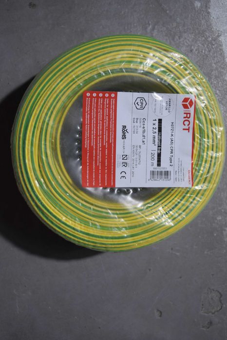Cablu electric RCT H07Z1-K (AS) CPR Type 2, 1 x 2.5 mm², rolă 200 m