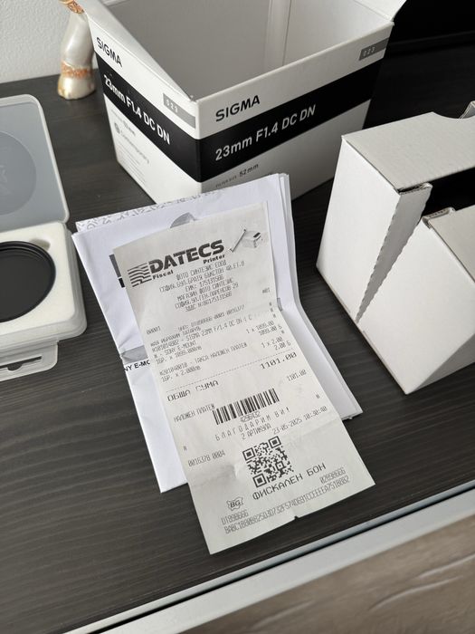 Sigma 23mm f/1.4 DC DN Sony E – купен 23.05.2025, в гаранция + ND K&F