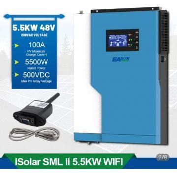 Invertor EASUN SML II 5.5 KW/11 KW/48 V, Hibrid Offgrid