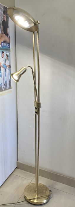 Лампа стояща ( подова) от месинг - работеща