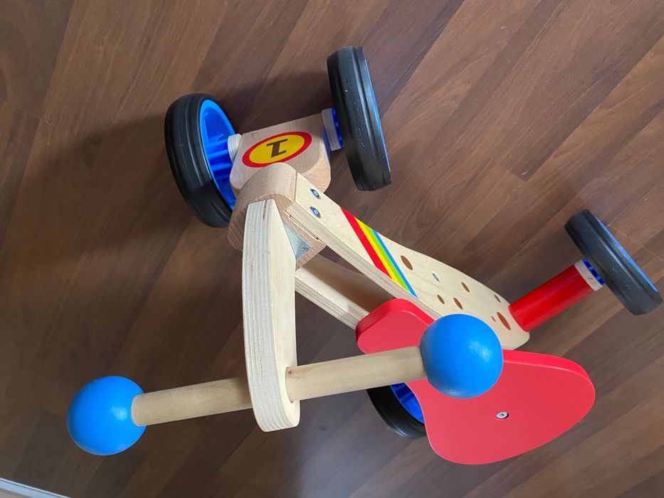 Bicicleta din lemn Lidl, 4 roți