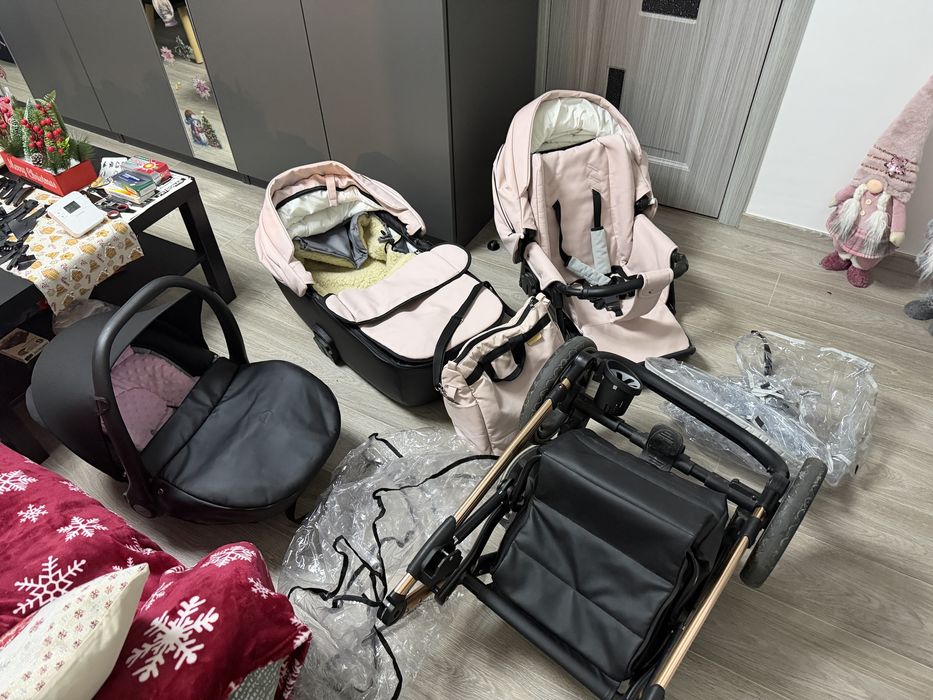 Krausman – Carucior 3 in 1 Storm Pink Shiny