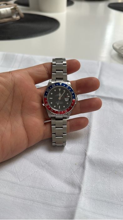 rolex 16710 Pepsi bezel fat fond service card garantie