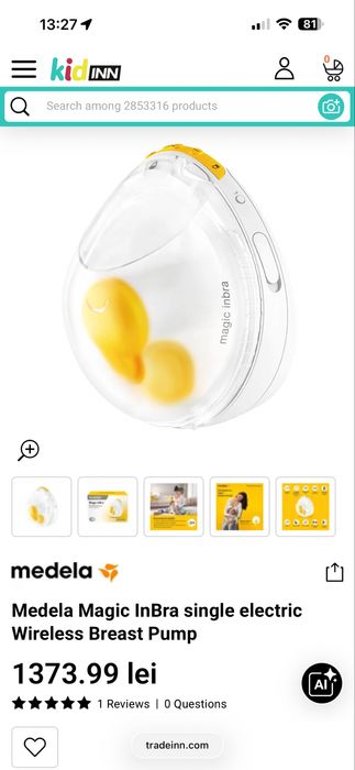 MEDELA Magic InBra (Single) WIFI – Pompa de san purtabila | NOU, SIGILAT