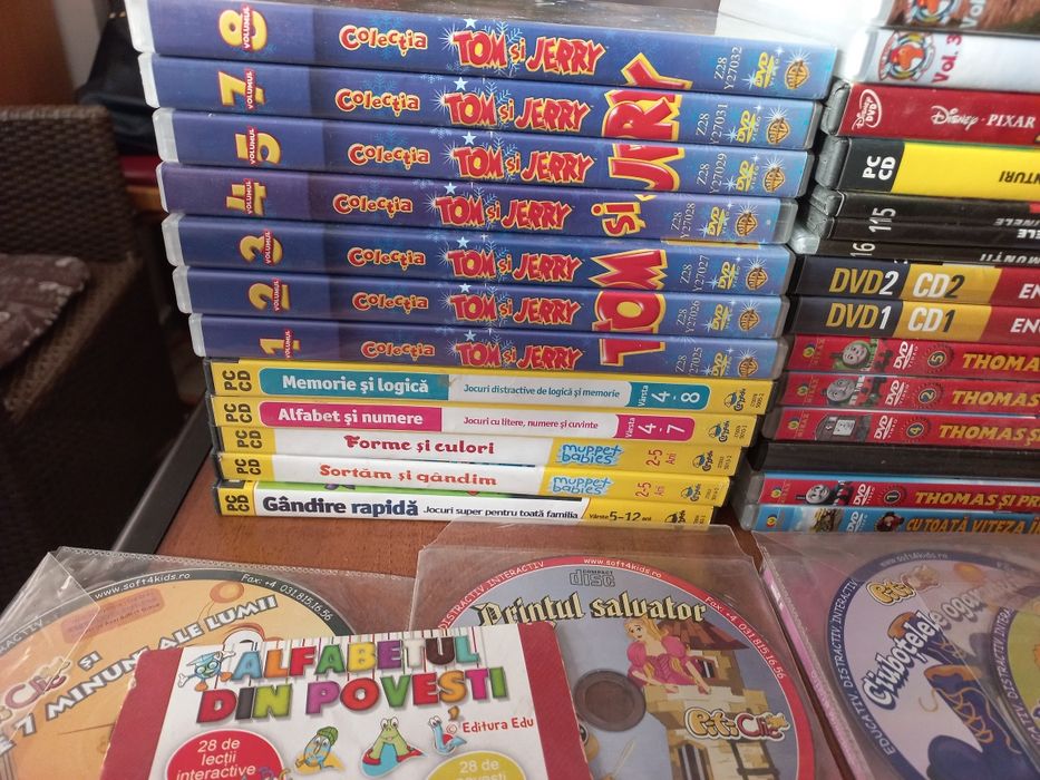 Mega-Pachet 87 DVD-uri și CD-uri Interactive Copii – Desene Animate, Povești și Jocuri Educative