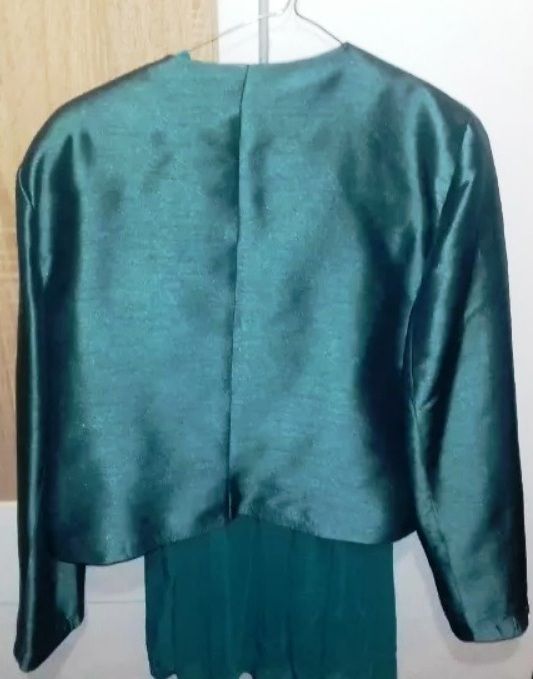 Sacou turcoaz, dama+rochie turcoaz marimea S/M, pret 40 lei