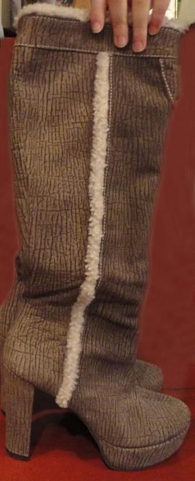 Cizme piele si blanita naturala 38