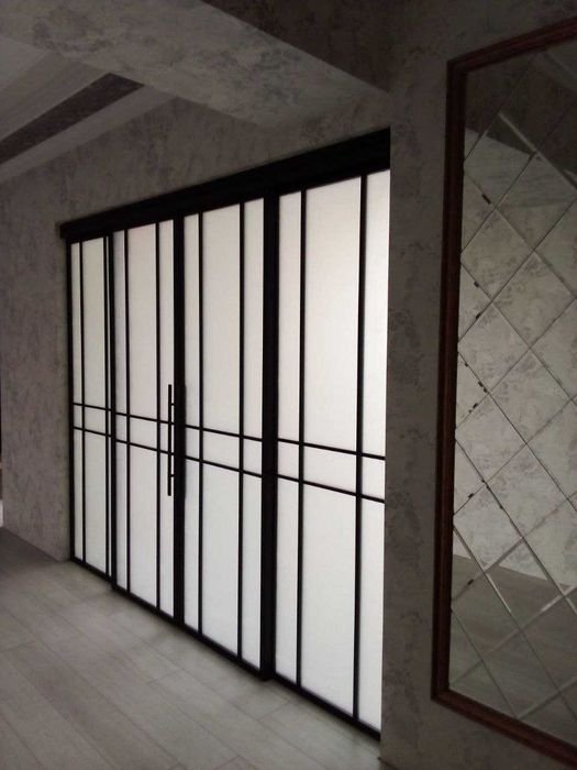 Перегородки двери стеклянные deraza oyna стекло Лофт Loft